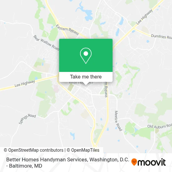 Better Homes Handyman Services map