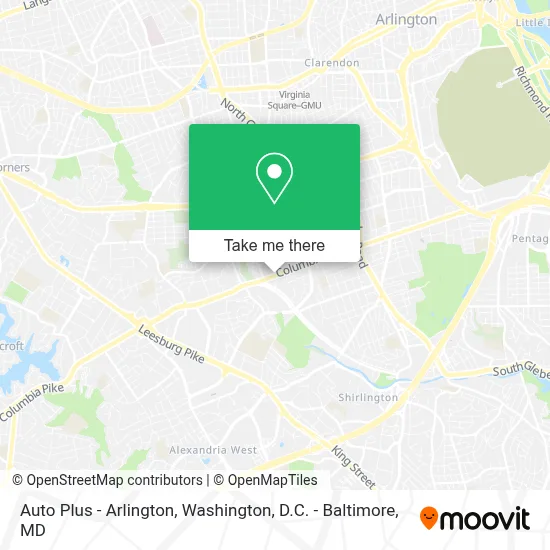 Auto Plus - Arlington map