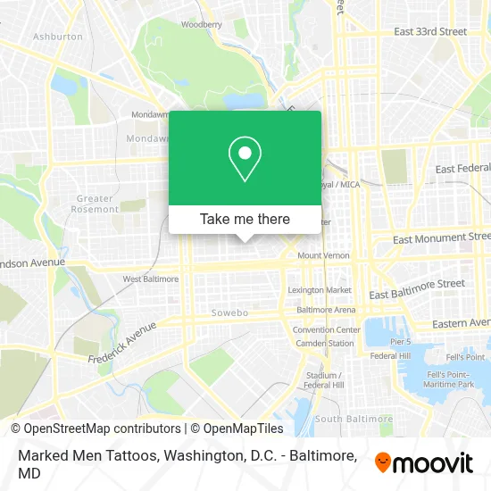 Marked Men Tattoos map