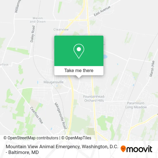 Mountain View Animal Emergency map