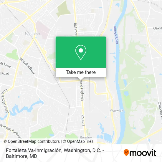 Fortaleza Va-Inmigración map