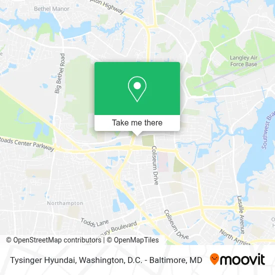 Tysinger Hyundai map