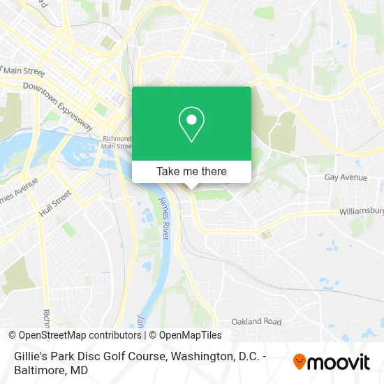 Gillie's Park Disc Golf Course map