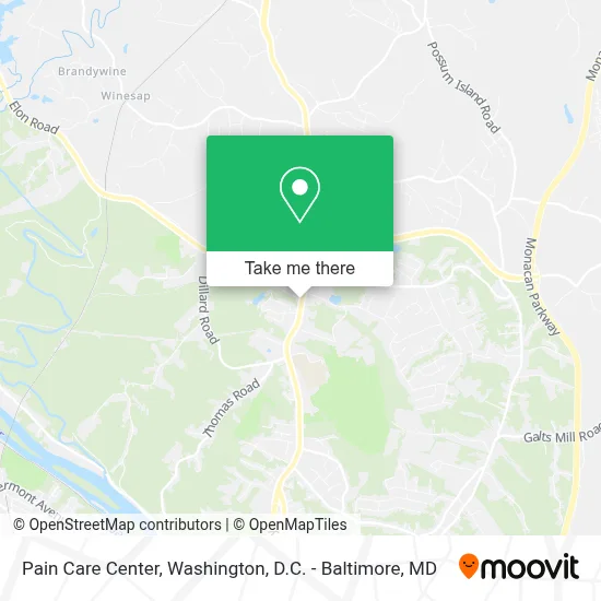 Pain Care Center map