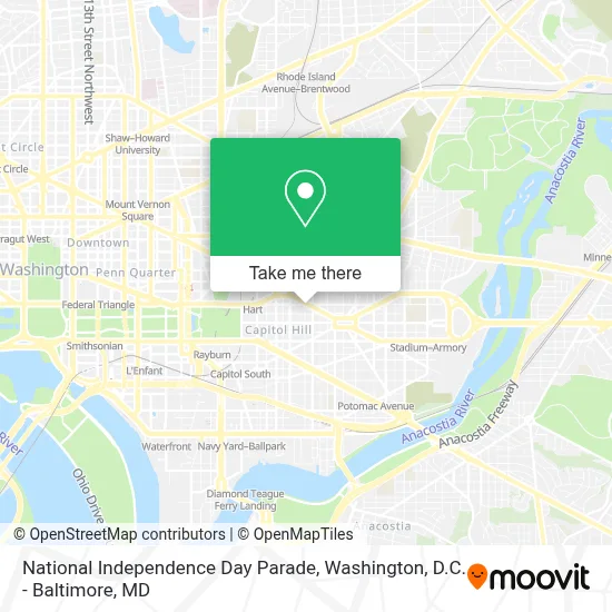 National Independence Day Parade map