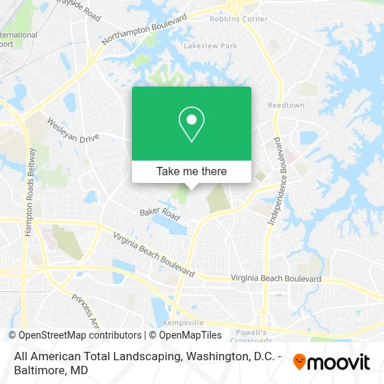 All American Total Landscaping map