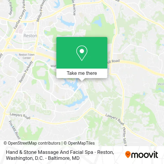 Hand & Stone Massage And Facial Spa - Reston map