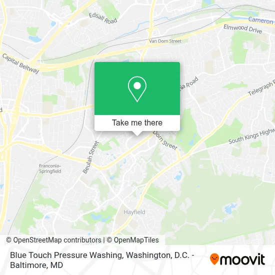 Blue Touch Pressure Washing map