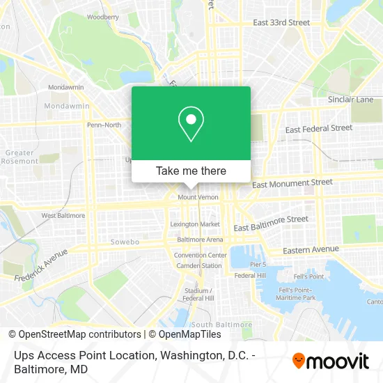 Ups Access Point Location map