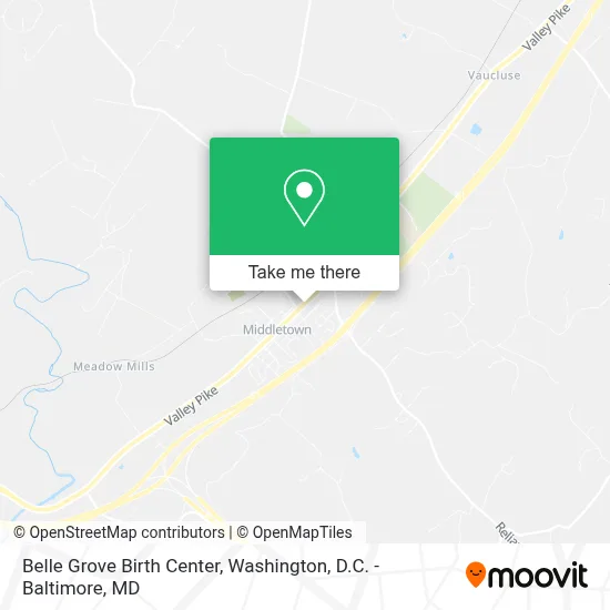 Belle Grove Birth Center map