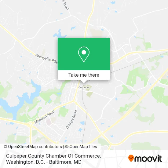 Culpeper County Chamber Of Commerce map