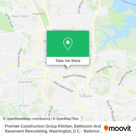 Premier Construction Group Kitchen, Bathroom And Basement Remodeling map
