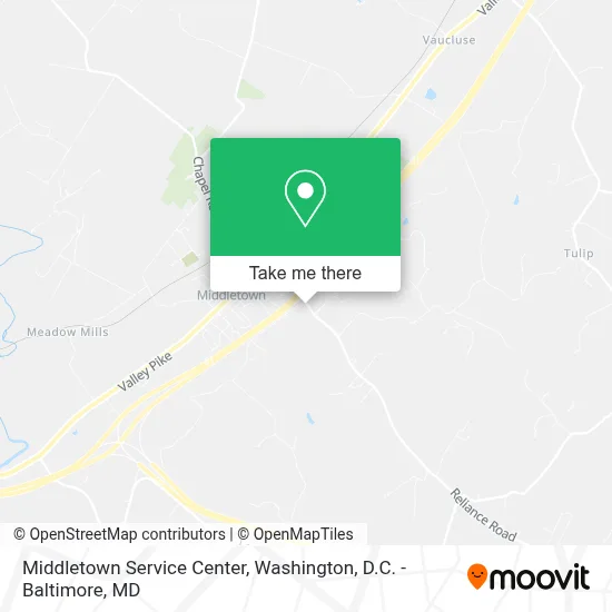 Middletown Service Center map