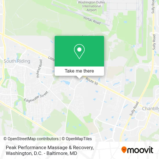 Peak Performance Massage & Recovery map