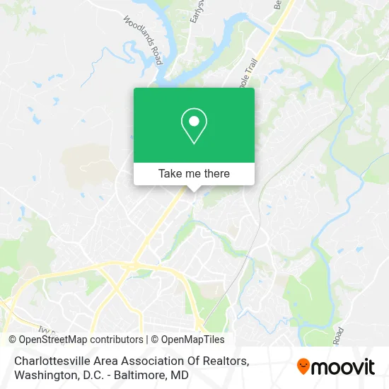 Charlottesville Area Association Of Realtors map