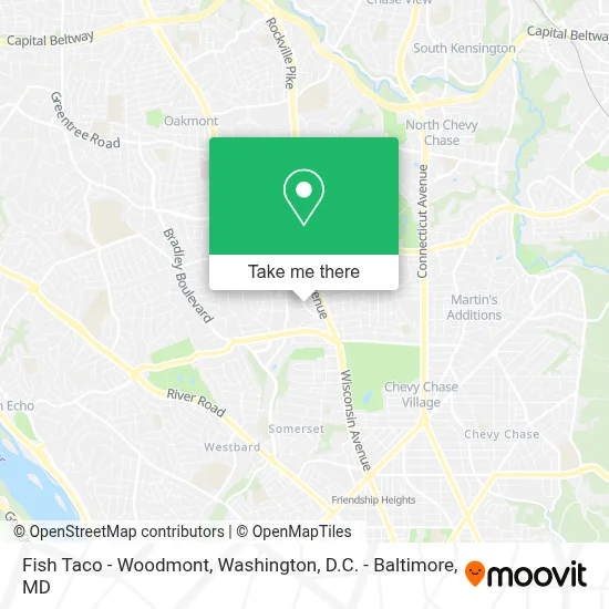Fish Taco - Woodmont map
