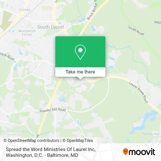 Spread the Word Ministries Of Laurel Inc map