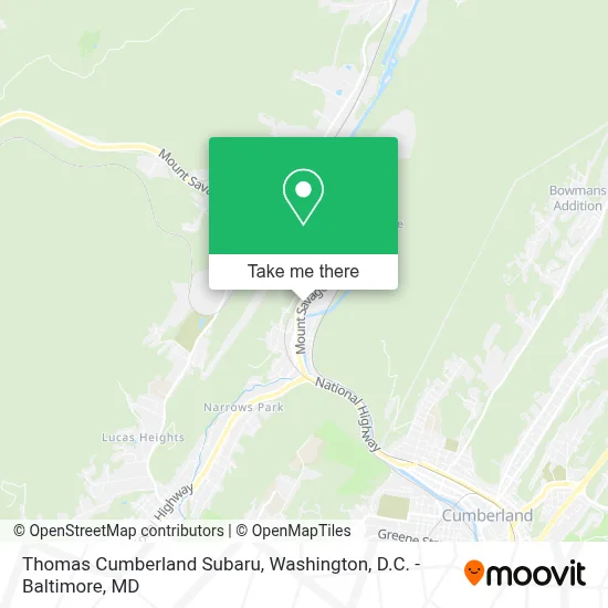 Thomas Cumberland Subaru map