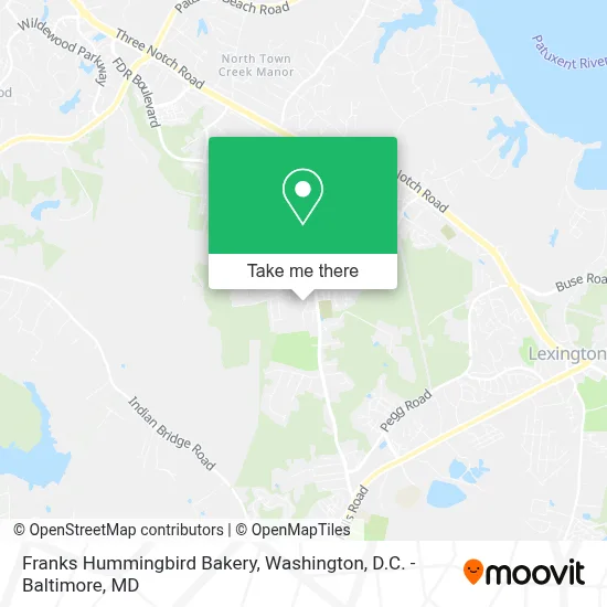 Franks Hummingbird Bakery map