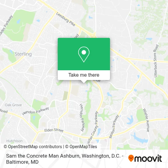 Sam the Concrete Man Ashburn map