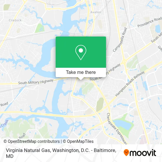 Virginia Natural Gas map