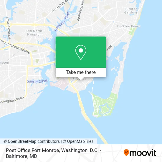 Post Office Fort Monroe map