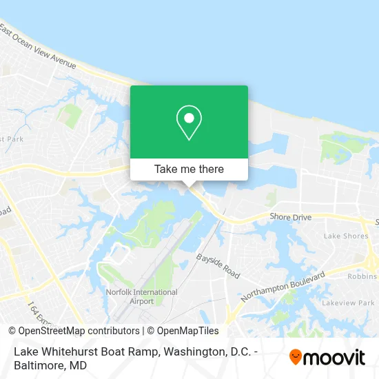 Lake Whitehurst Boat Ramp map