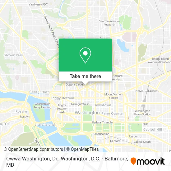 Owwa Washington, Dc map