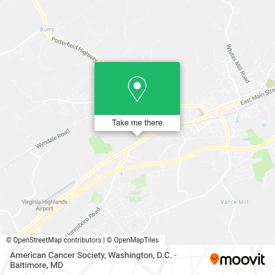 American Cancer Society map