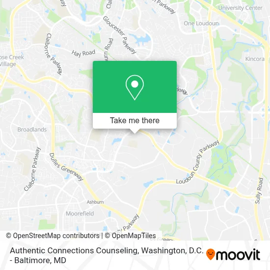 Authentic Connections Counseling map