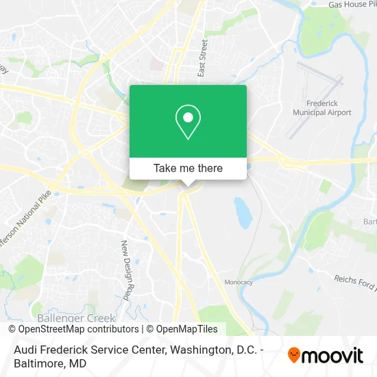 Audi Frederick Service Center map