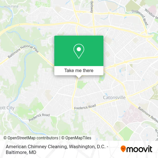 American Chimney Cleaning map