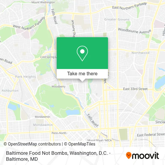 Baltimore Food Not Bombs map