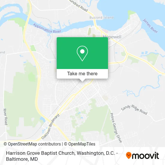 Harrison Grove Baptist Church map