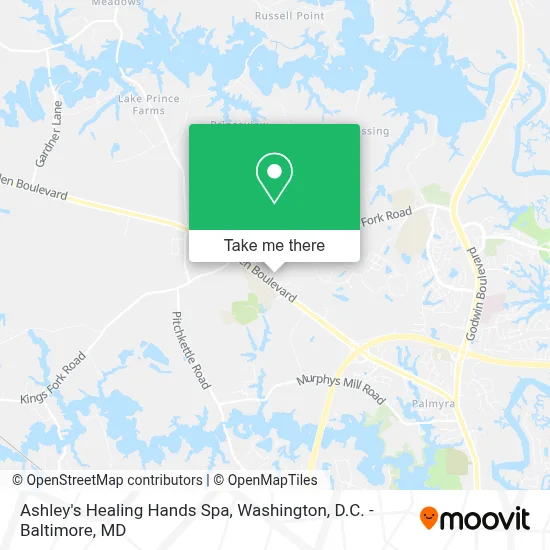Ashley's Healing Hands Spa map