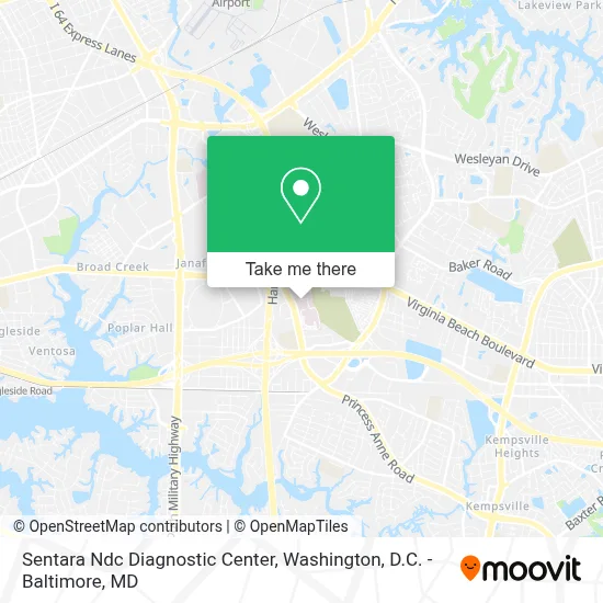 Sentara Ndc Diagnostic Center map