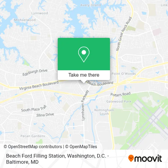 Beach Ford Filling Station map