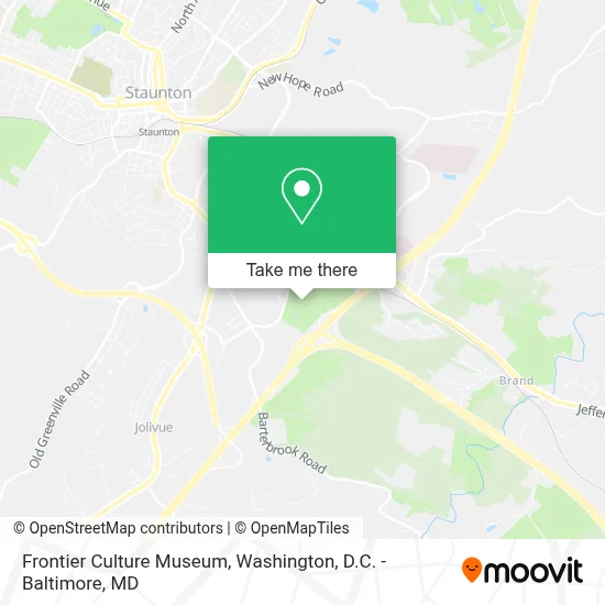 Frontier Culture Museum map
