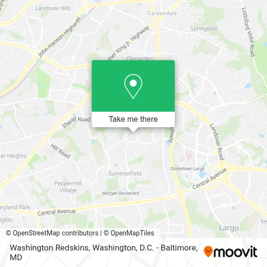 Washington Redskins map
