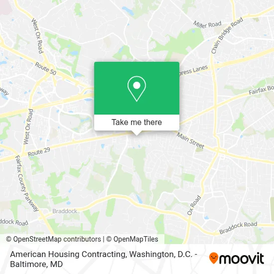 American Housing Contracting map