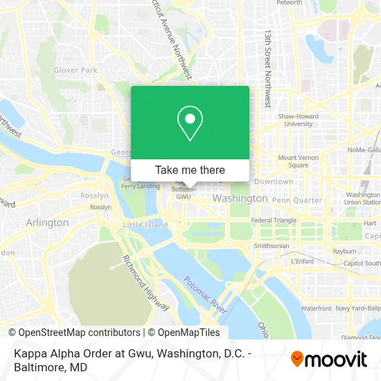Kappa Alpha Order at Gwu map