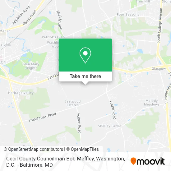 Cecil County Councilman Bob Meffley map