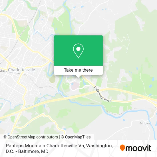 Pantops Mountain Charlottesville Va map