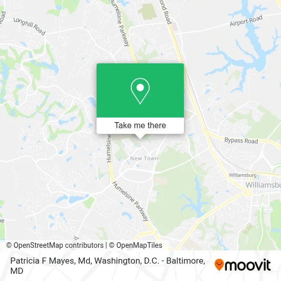Patricia F Mayes, Md map