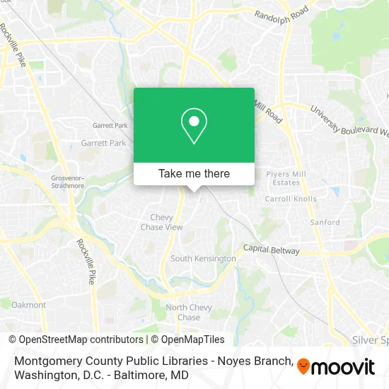 Montgomery County Public Libraries - Noyes Branch map