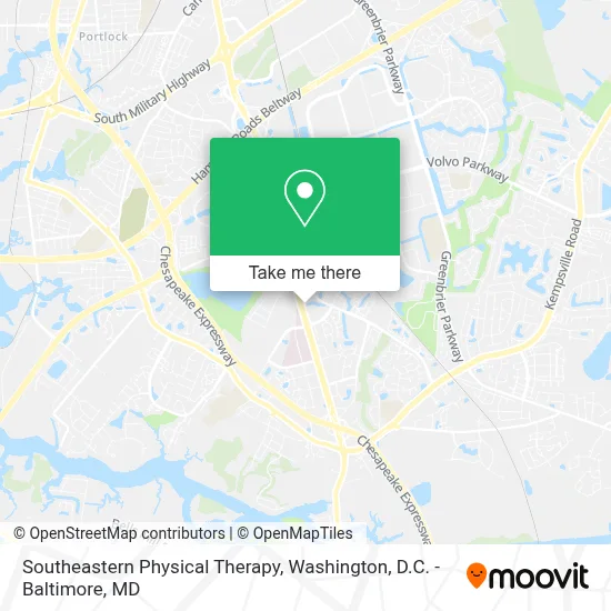 Southeastern Physical Therapy map