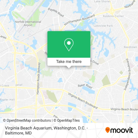 Virginia Beach Aquarium map