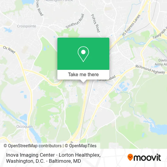 Inova Imaging Center - Lorton Healthplex map