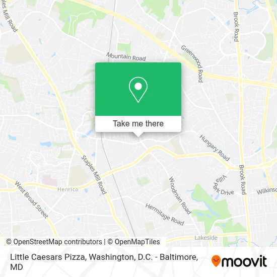 Little Caesars Pizza map