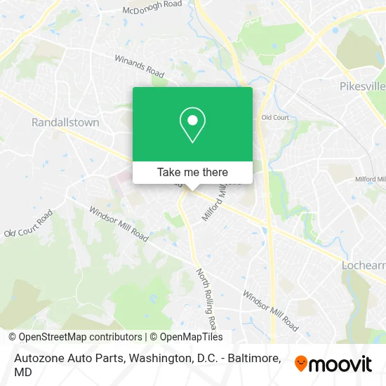 Autozone Auto Parts map
